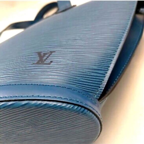 LOUIS VUITTON Saint Jacques PM Shoulder Bag Epi Leather Blue - Picture 6 of 11